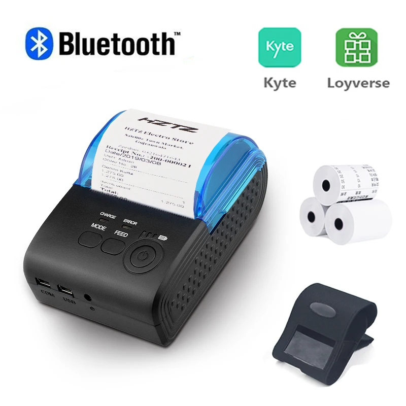 Portable Mini Bluetooth Printer Wireless Thermal Receipt Ticket Printer For Mobile Phone Window 58mm 2inch POS Machine
