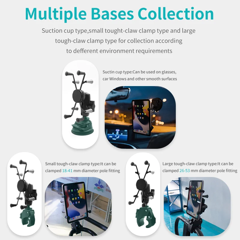 

VIN Mounts Flexible 2 in 1 car Windshield/Glass X-grip with 1" ball head Tablet holder for Ram Mounts VIN-PBJ-013