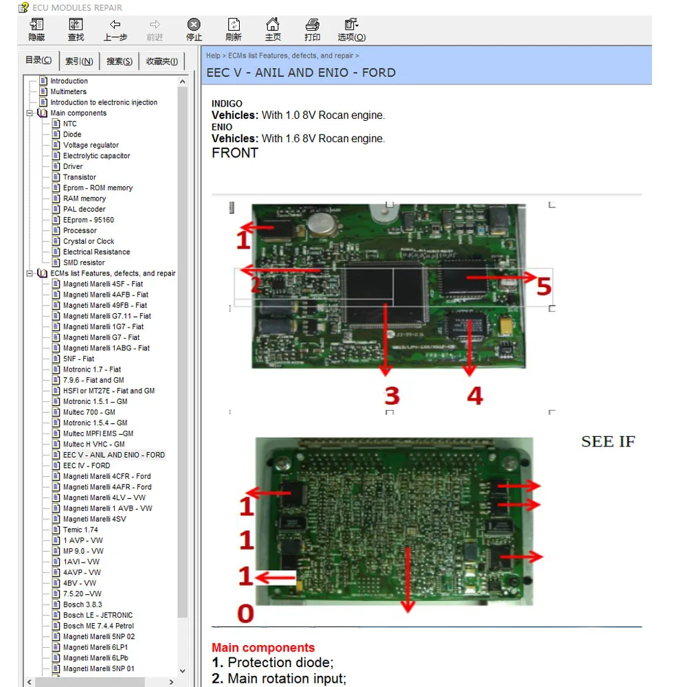 2023 ECU Repair Software ECU Modules Repair Pinout Immo Location Including Multimeters Transistor EEprom Defects Car Repair Tool