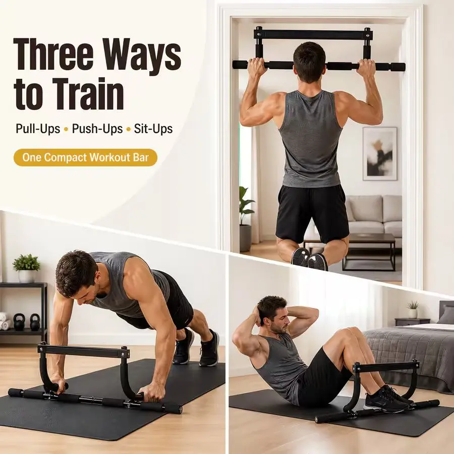 Foldable Push Up Board with Durable 1.0-Inch Tubing & 300 lb Weight Capacity, Compact Home Workout Equipment for Full Upper Body Strength Training