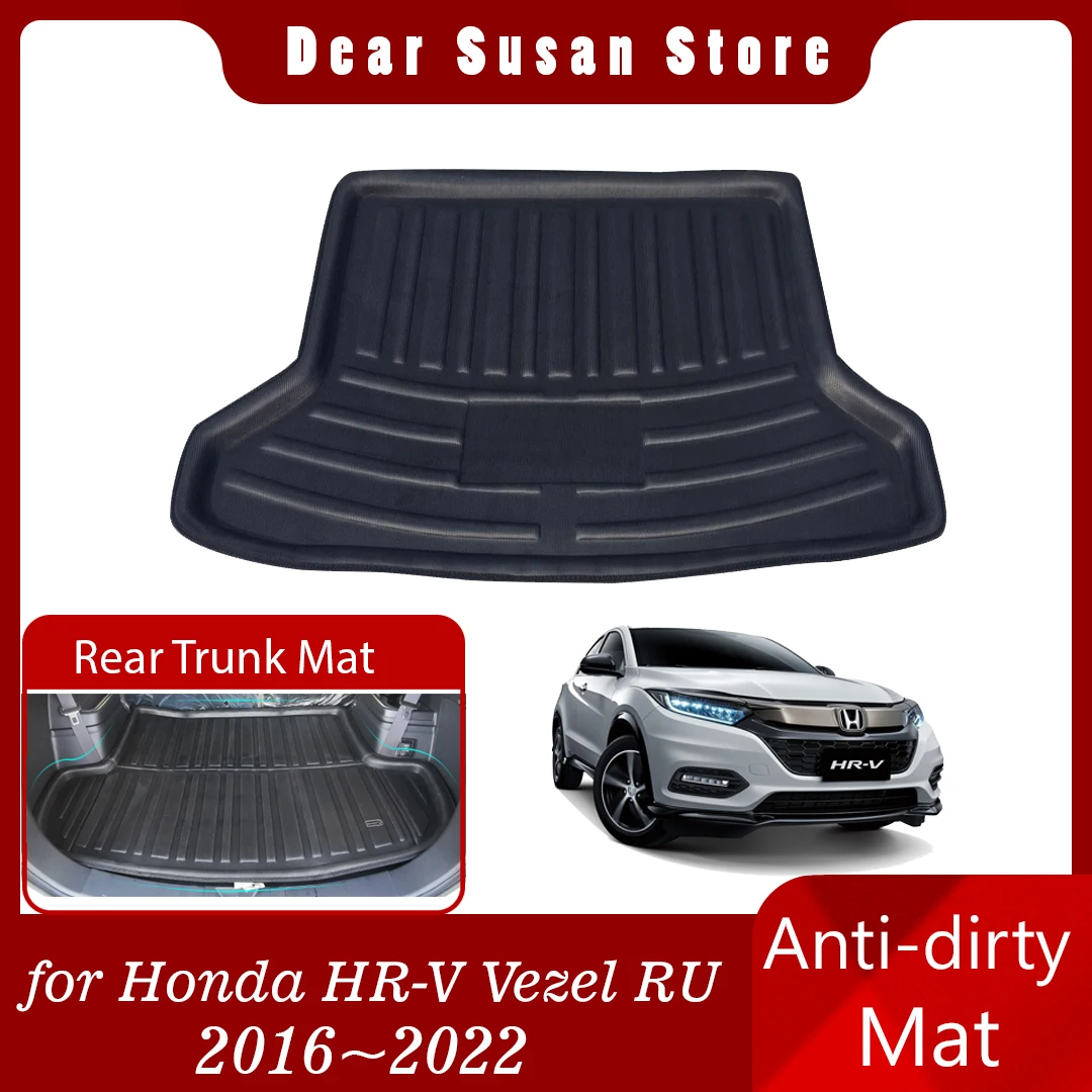 

Car Special Rear Trunk Mat for Honda HR-V HRV Vezel RU 2016~2022 2017 Tray Waterproof Floor Pad Space Boot Carg Cover Accessorie