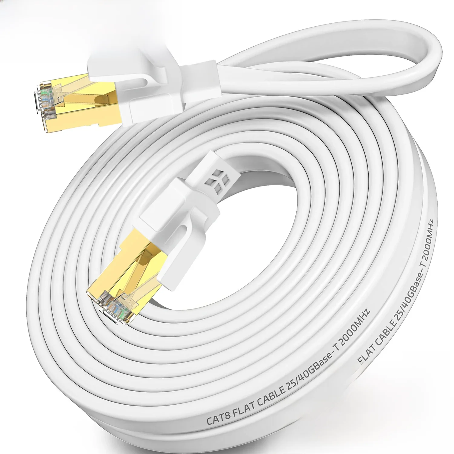 Szybki kabel Ethernet HPUFTO Cat 8 40gbps 2000MHz kabel sieciowy RJ45 kabel internetowy do PC Router Laptop Cat8 kabel krosowy — zdjęcie 2