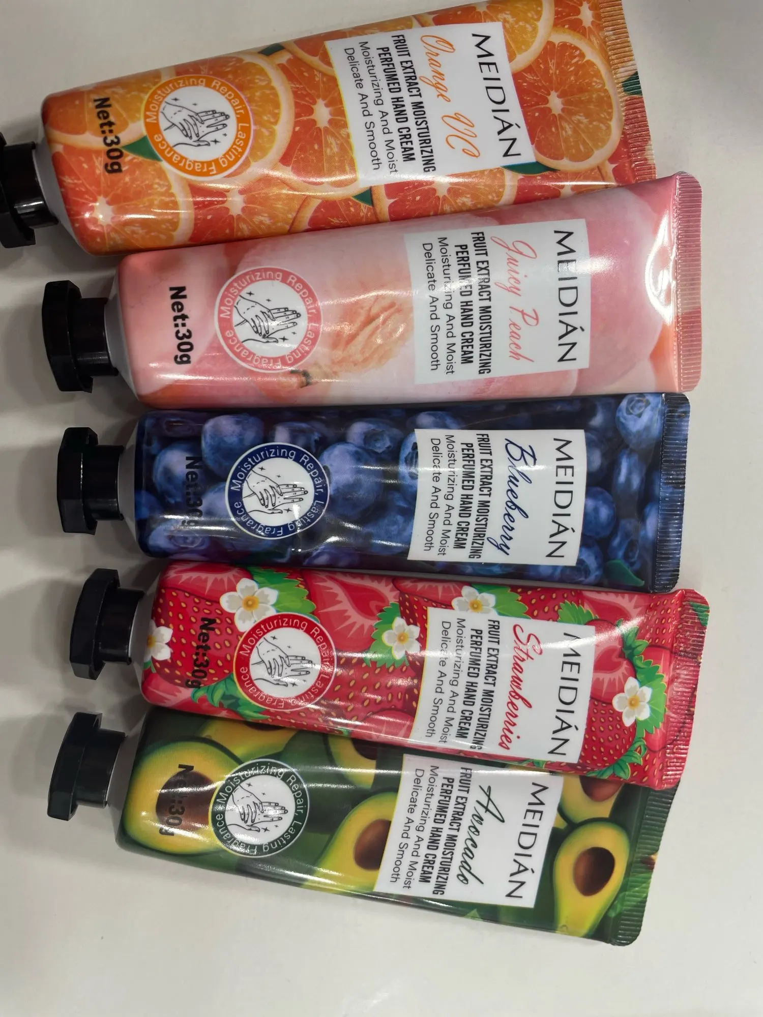 Five Piece Fruit Scented Hand Cream for Moisturizing and Long-Lasting Fragrance Retention. Hand Care Mask Cream photo review