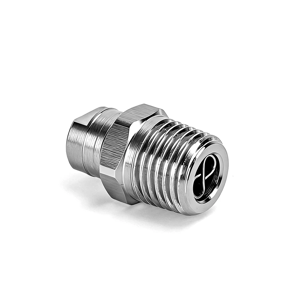 Huajue MEG Series 1/8-inch 15° External Thread Stainless Steel High-Pressure Fan Nozzle for Pressure Cleaning/Rinsing Equipment