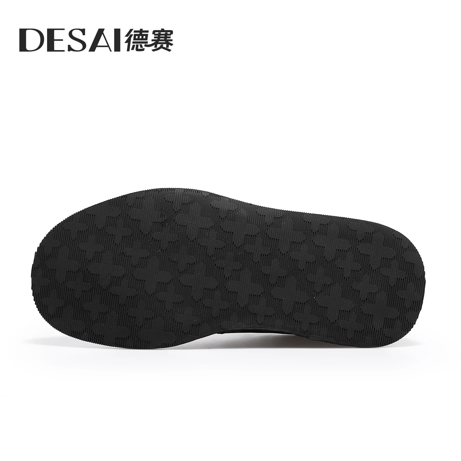 Desai [Leather bottom] winter leather casual shoes men\'s increase soft soled board shoes black low-top fashion men\'s shoes