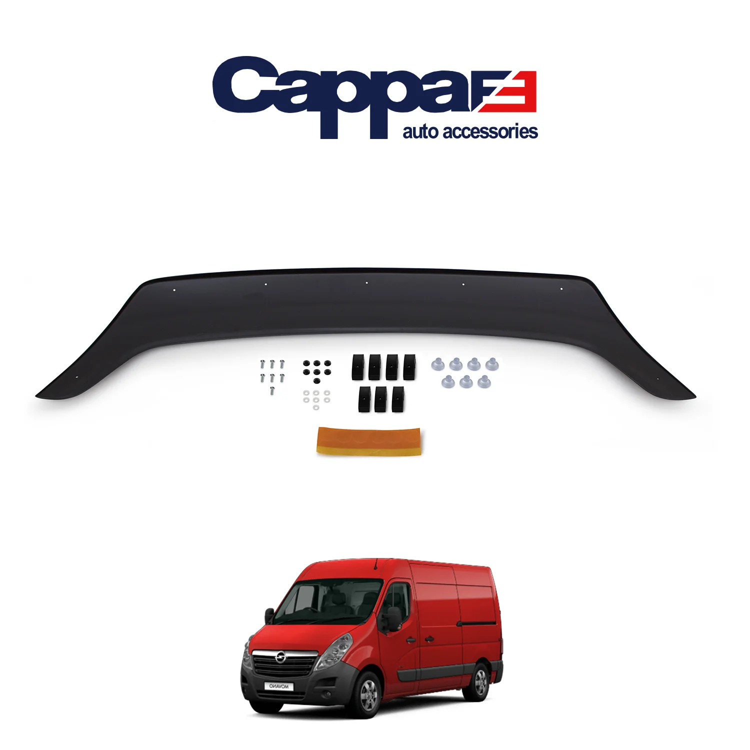 FOR Opel Movano Front Hood Protection Spoiler 2010-2024 Models Front Bug Shield Hood Deflector Guard-Wings Body Kit Mirror Cover