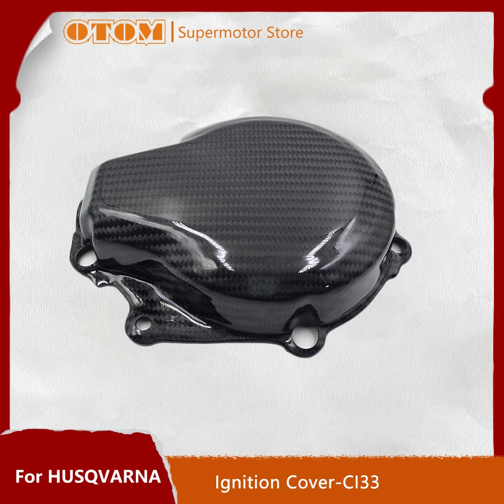 

Motorcycle Accessories Ignition Cover Engine Protector Carbon Fiber Guard For HUSQVARNA FE450 FE500 2017-2021 Pit Dirt Bikes