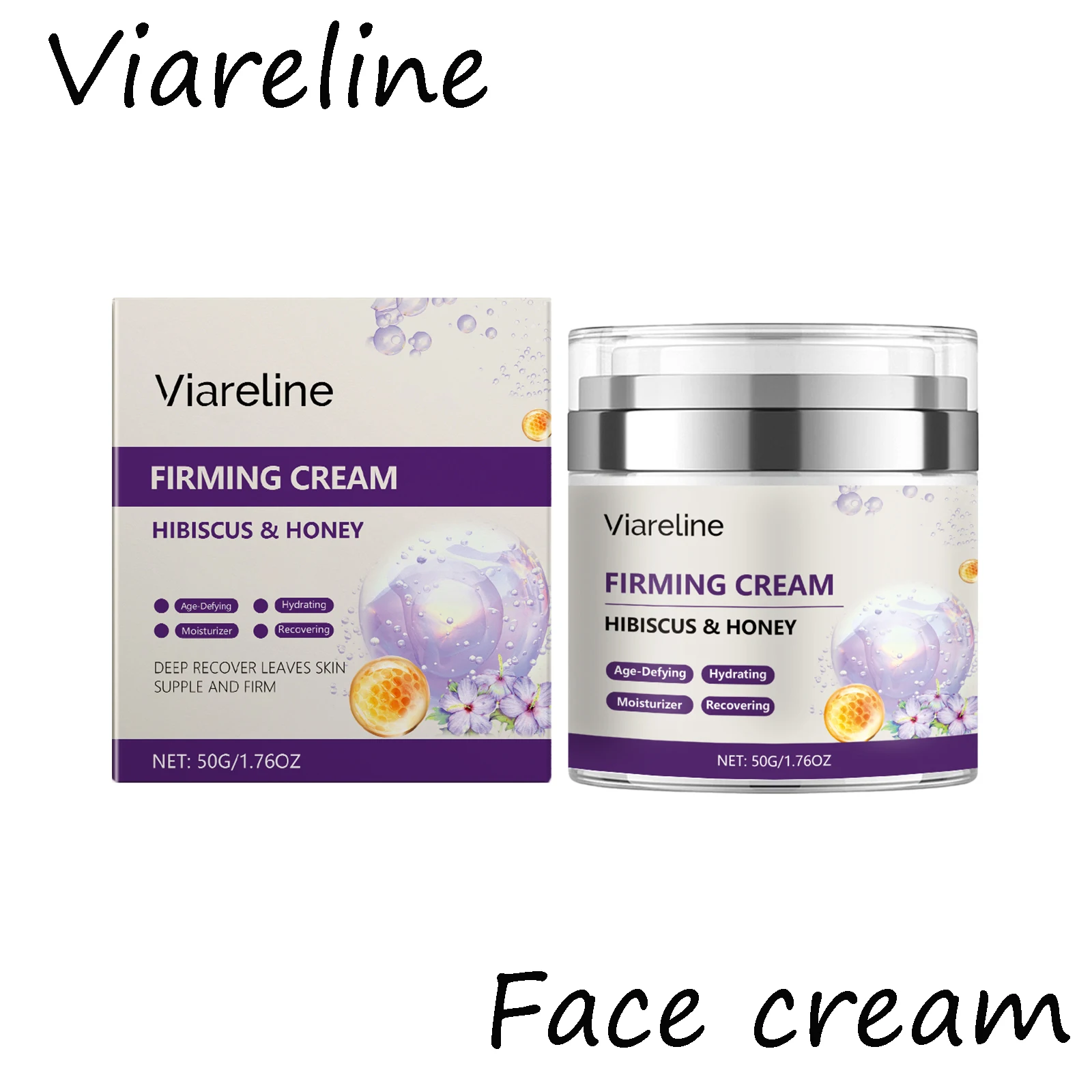 

Viareline Hydrating Firming Face Cream Reduce Sagging Improve Skin Elasticity Fade Fine Lines Tightening Facial Skin Cream
