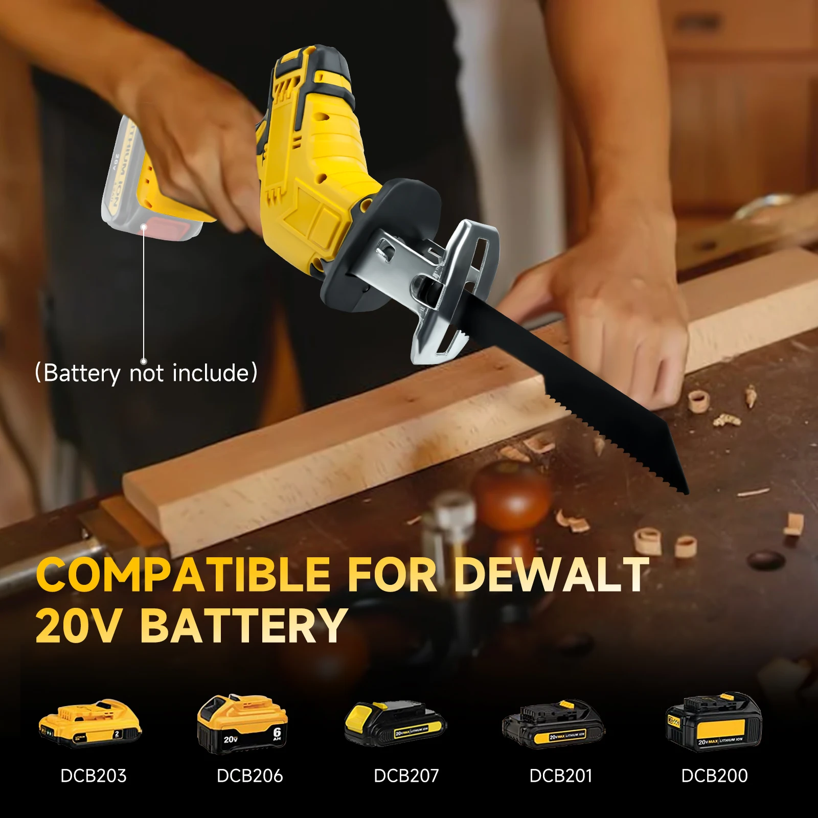 Imagem -02 - Cordless Elétrica Alternando Saw Handsaw Saber com Lâminas Metal e Corte de Madeira Tubo Dewalt Bateria 20v