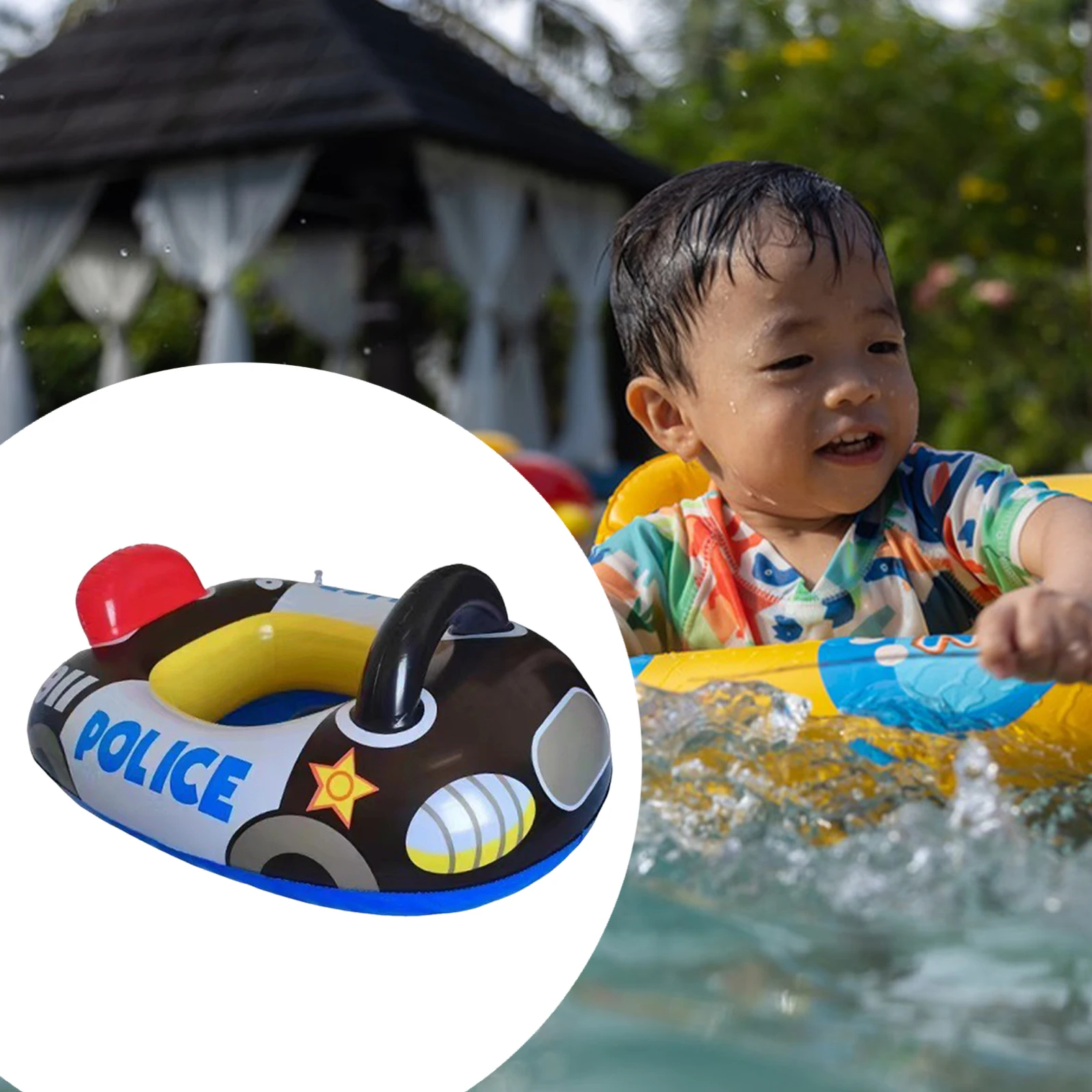 Flotador de piscina inflable ligero y creativo, tubo de natación, balsa de piscina, decoración de fiesta para niños y niñas, parque acuático