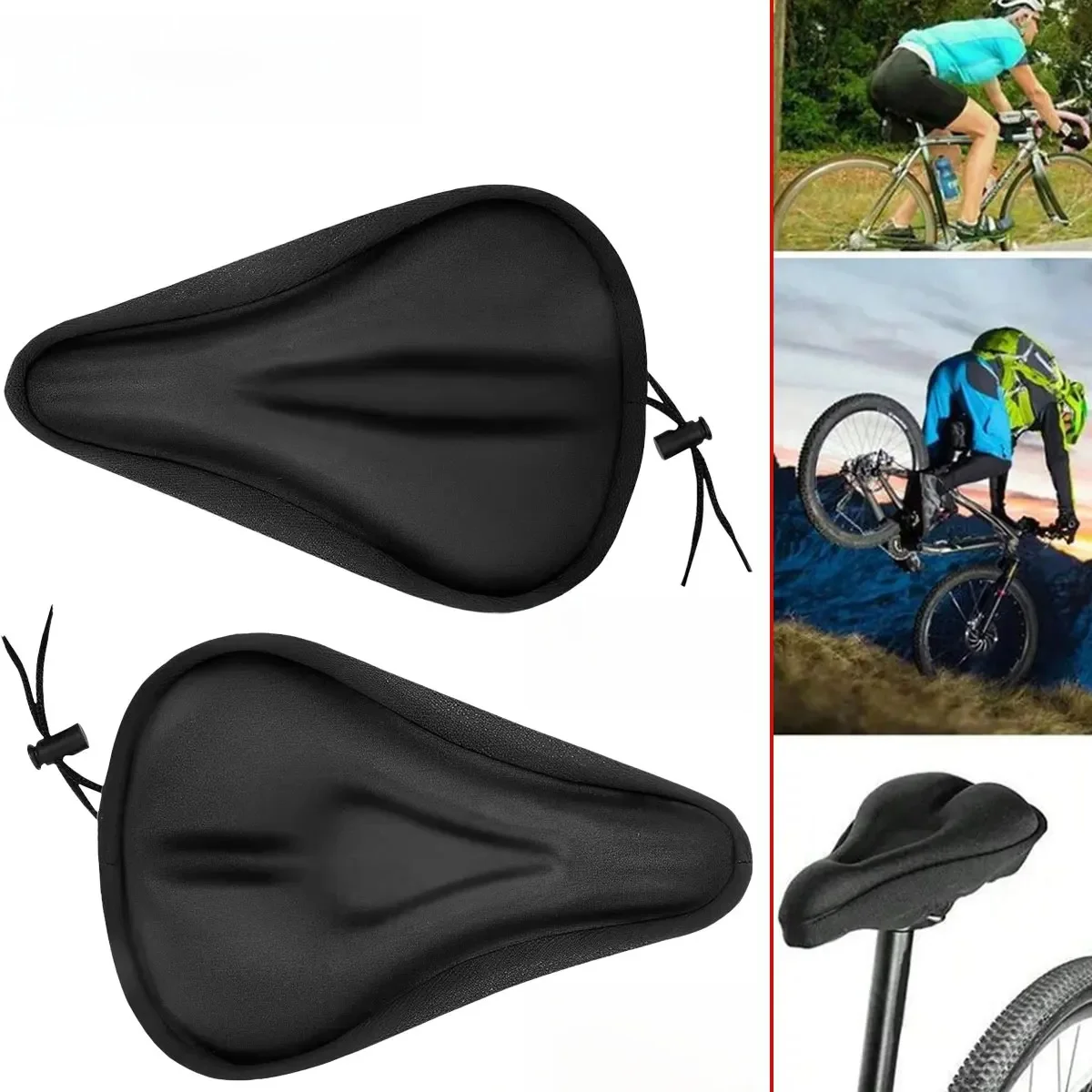 AliExpress pinmoap Bicycle Seat Cover 3D Soft Thickened Seat Cover Is Suitable For Mountain Bikes And Road Bikes Soft Gel Seat Cushion Saddle Cover