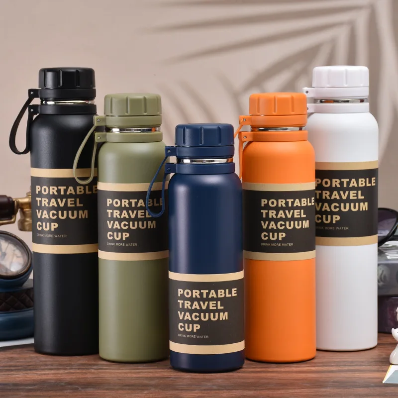 Insulated Large Capacity Thermal Bottle Sport Vacuum Flasks Portable Stainless Steel Tumbler Water Bottle Coffee Mug Water Cups