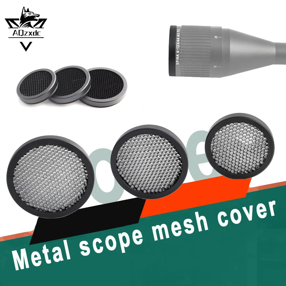 

Tactical Metal Scope Mesh Cover Telescope Honeycomb Matte Anti-reflection Sunshade Protective Cap for CS Shooting Optical Scope