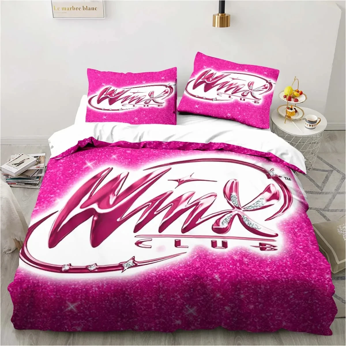 3D Print Winx Saga Club Bedding Set Duvet Cover Bed Set Quilt Cover Pillowcase Comforter king Queen Size Boys Adult Bedding Set