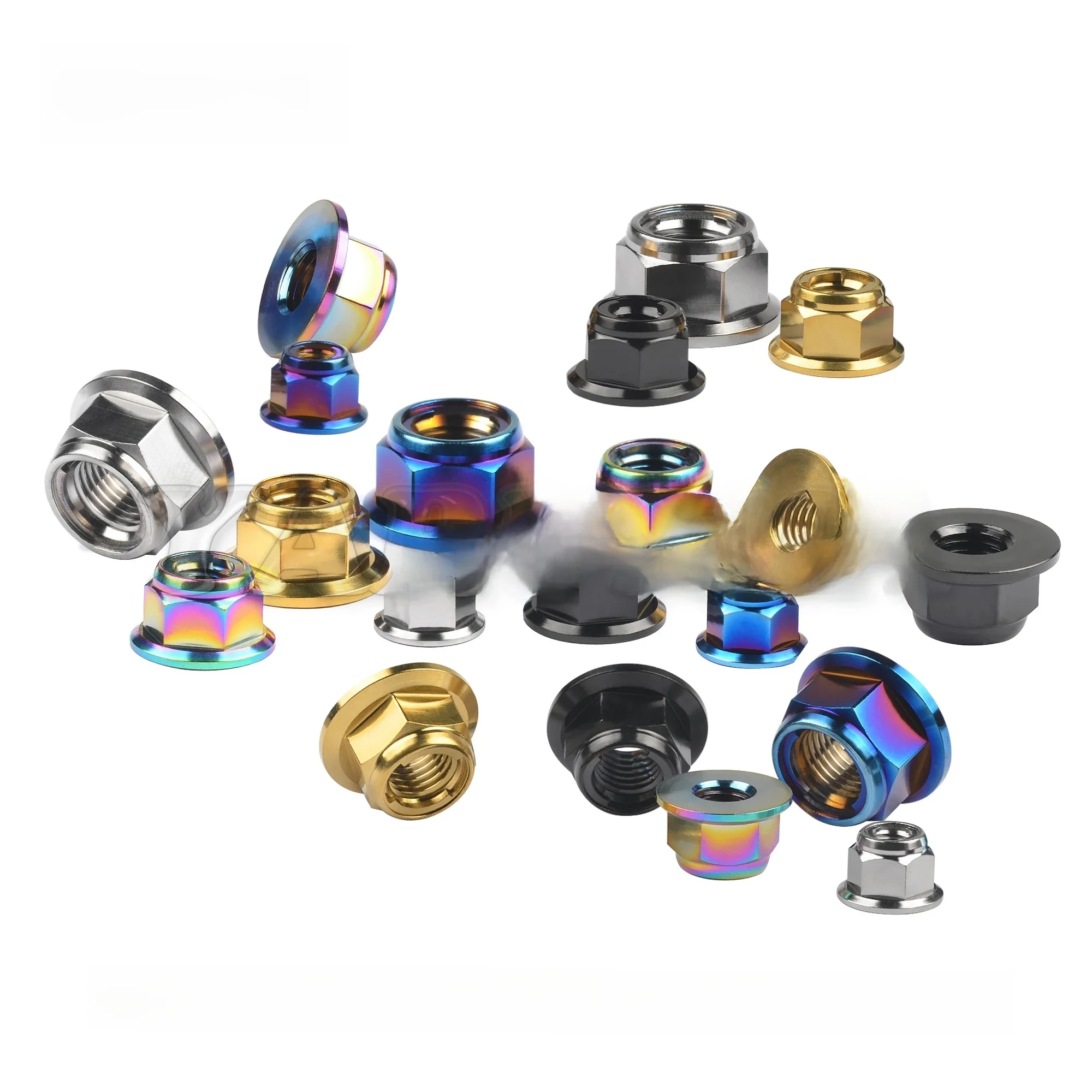 AliExpress YaRuiJia Yaruijia Titanium Nut M6 Pitch1.0/M8/M10/M12 Pitch1.25 Flange Lock Nuts for Cycling Modification
