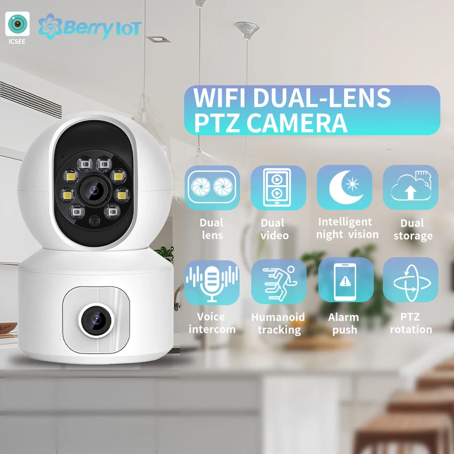 

2K 4MP Smart Security Protection Wireless Monitoring Indoor Baby Pet Monitor 2.4Gwifi Mini IP Camera PTZ Auto Tracking ICSEE