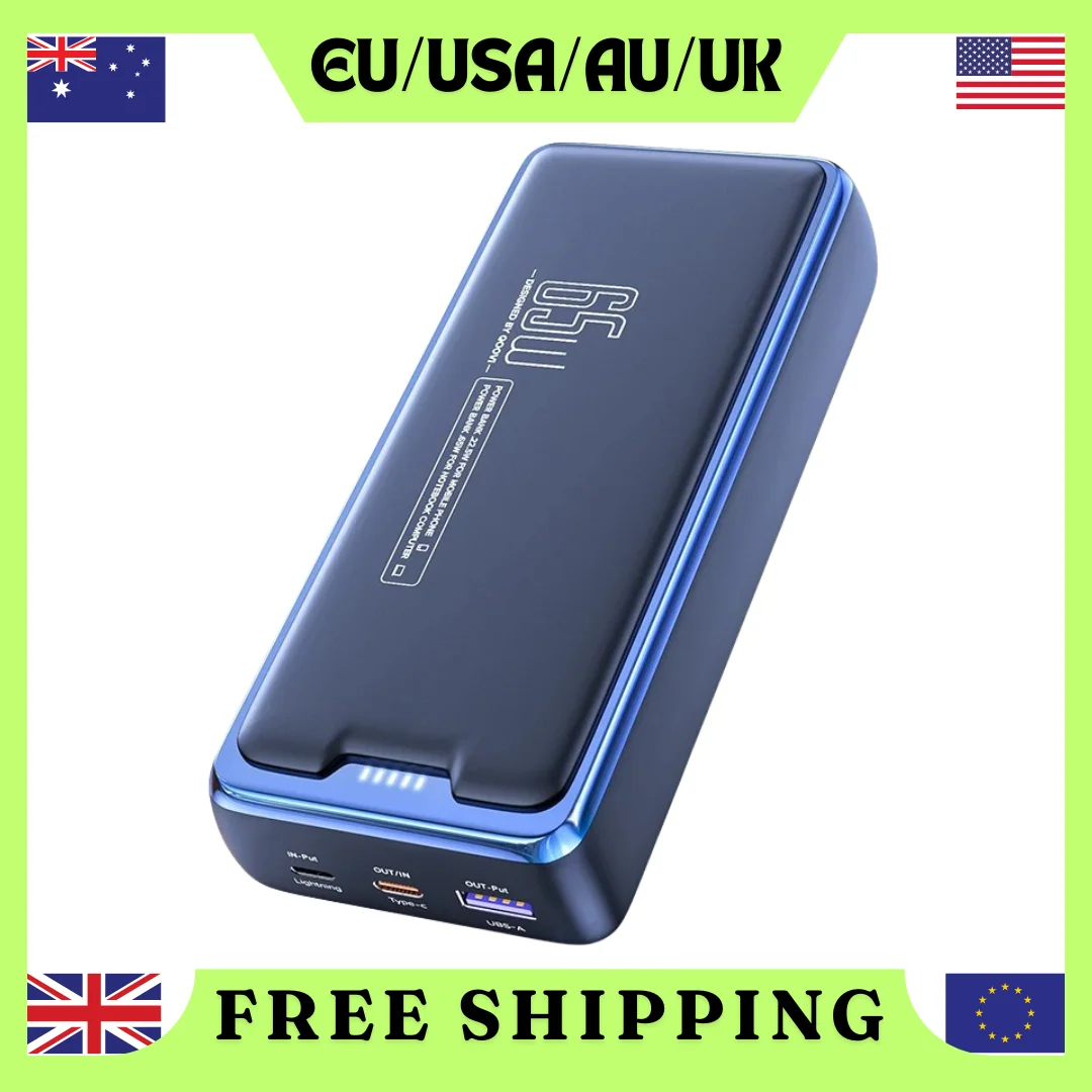 

QOOVI Power Bank 30000mAh External Battery Capacity PD 65W Fast Charging Portable Charger Powerbank For Laptop iPhone Samsung