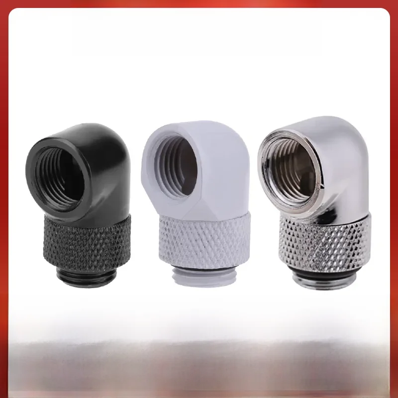 2/1 szt. G1/4 gwint obrotowy 90 stopni kolanko Adapter montażowy złącze obrotowe złącze chłodzone wodą do komputera PC układ chłodzenia wodą — zdjęcie 2