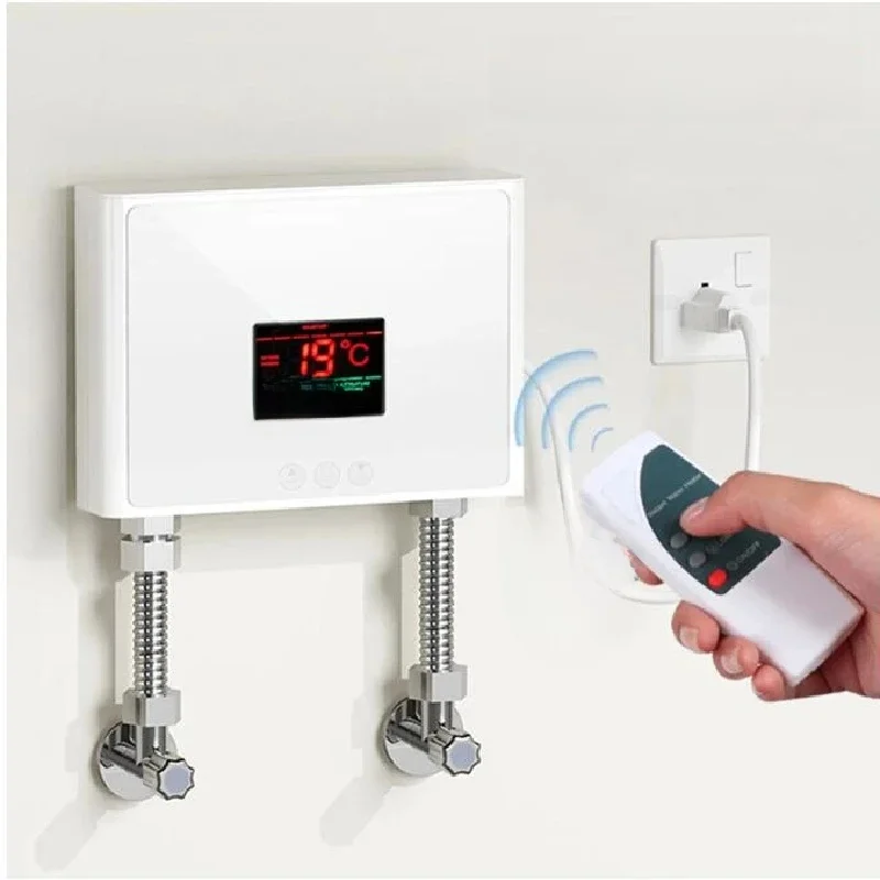 110V 220V Doorstromers Badkamer Keuken Wandmontage Elektrische Boiler LCD Temperatuurdisplay met Afstandsbediening - afbeelding 2
