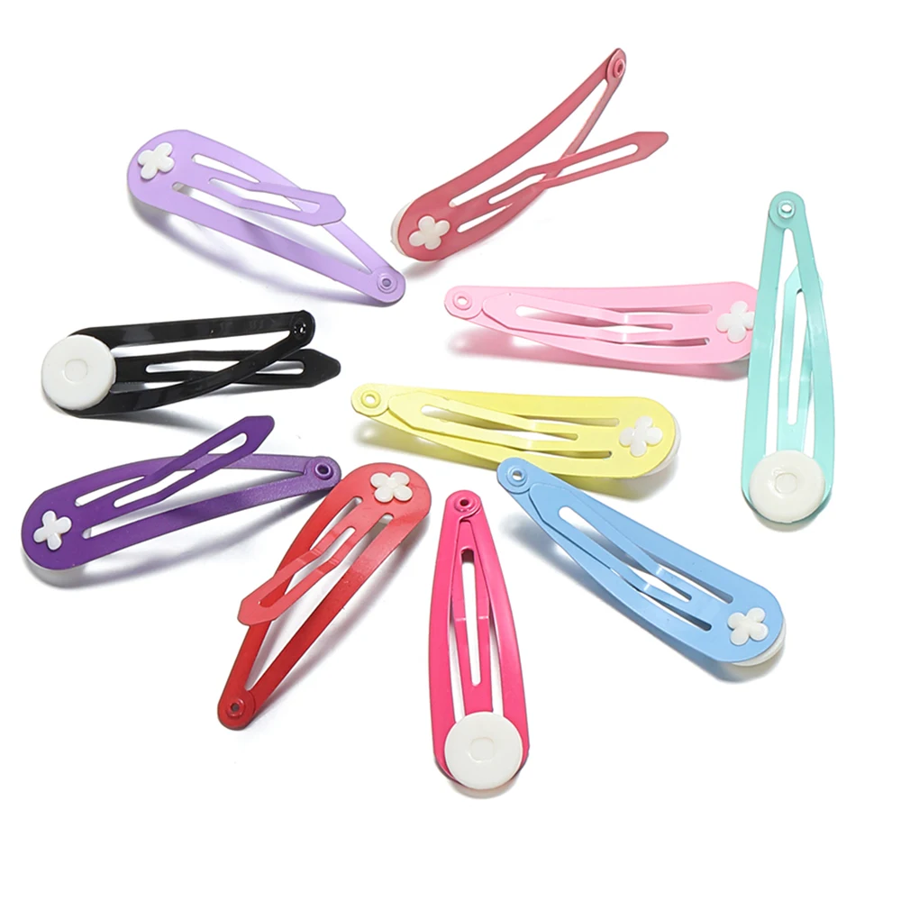 20Pcs Colorful Hairclip Base 45mm Hairpins for Diy Jewelry Making Girls Hair Clip Setting Diy Bow Flower Headwear Findings