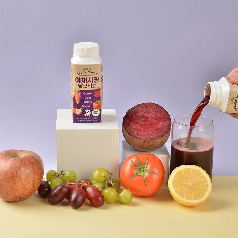 [VILAC] [مجموعة 24 قطعة] عضوي 100% نباتي حب 365 190 مل (12EA) + خضار عضوية 100% حب جزر البنجر 180 مل (12EA)