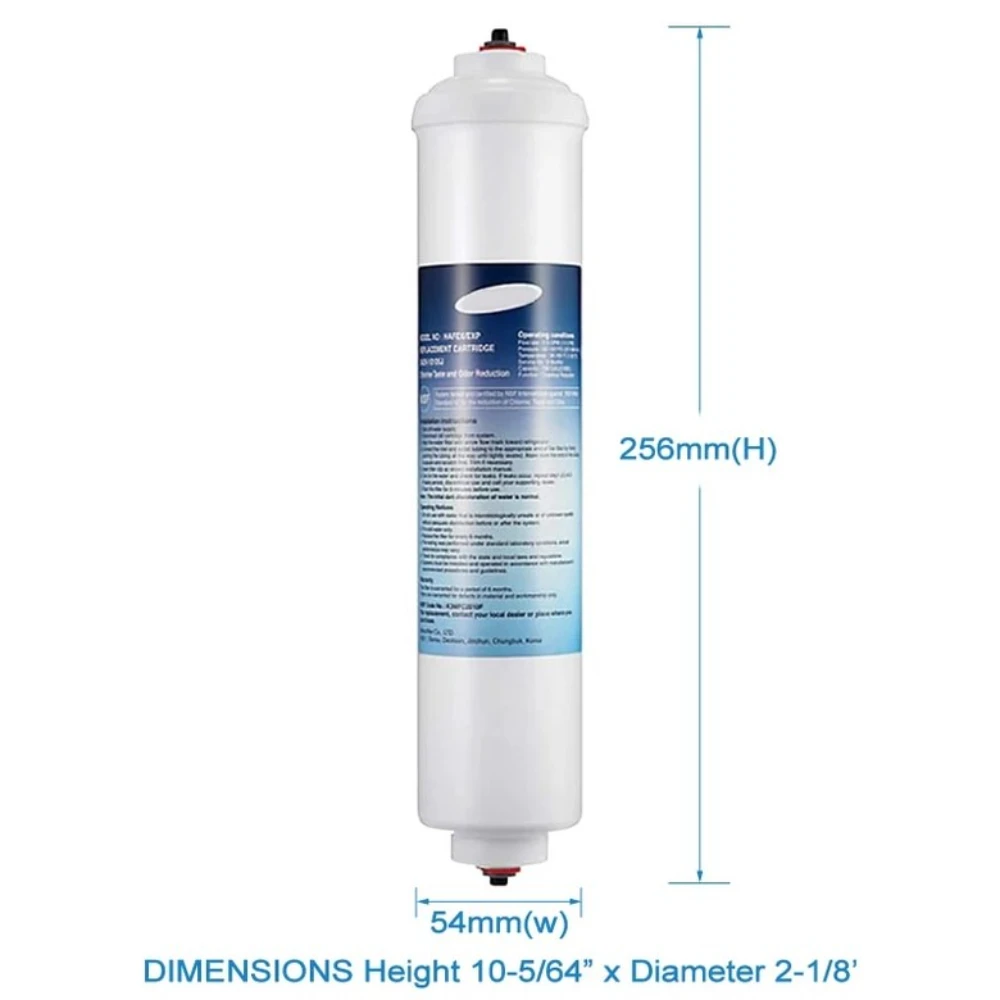 DA29-10105J for Samsung HAFEX/EXP Refrigerator Water Filter Replacement for Clean Water - 300 Gallons - Inline Design - BPA Free