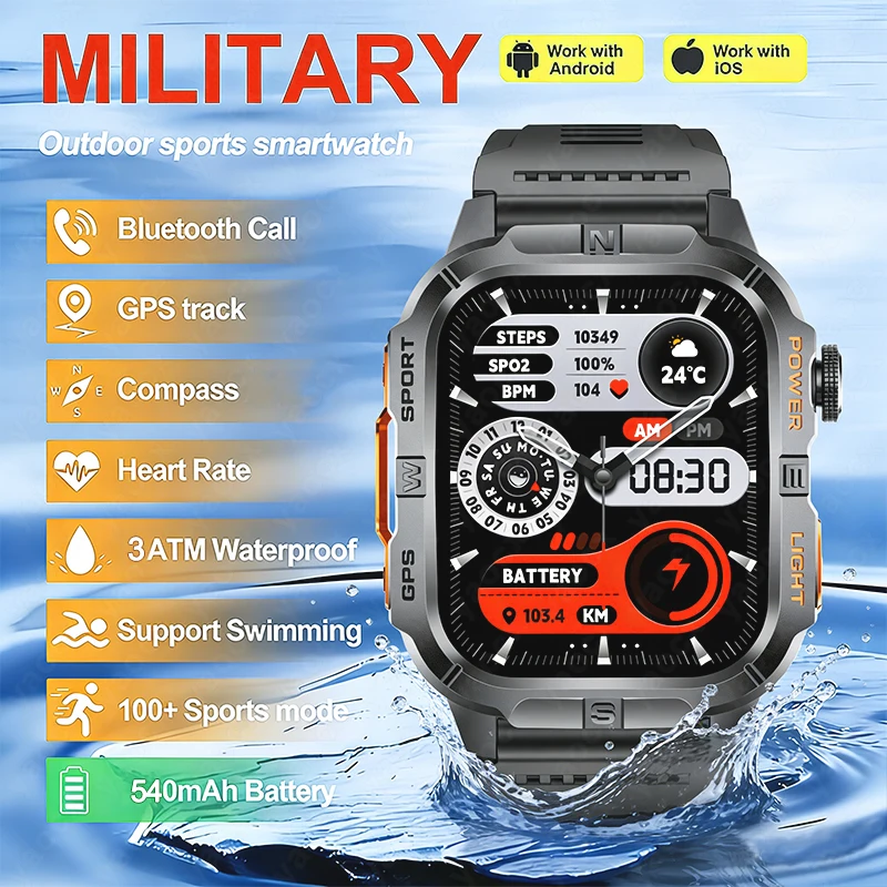 

Новые умные часы 2026 года для мужчин: GPS, AMOLED 2.01 дюйма, компас, водонепроницаемость 3ATM, беспроводные звонки, отслеживание здоровья, поддержка ChatGPT