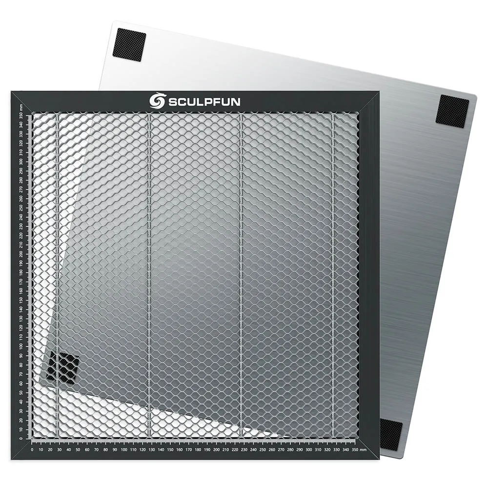 SCULPFUN 400x400mm Laser snijwerktafel Honeycomb platform voor CO2 of diode laser graveer- en snijmachine, staal