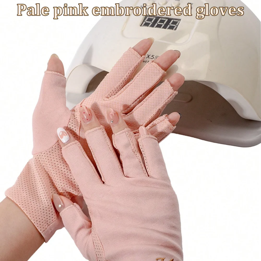 1 paio Klimonla Anti Lampada per unghie Anti-Ultravioletti Anti-Illuminazione Fototerapia Guanti senza dita, Forniture per unghie, Strumenti per unghie