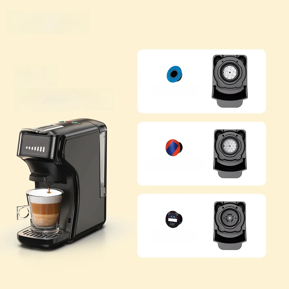 HiBREW – adaptateur de capsules pour Machine à café H1B, pièces de système pour Nespresso ou Dolce Gusto ou café moulu ou dosette ESE ou café