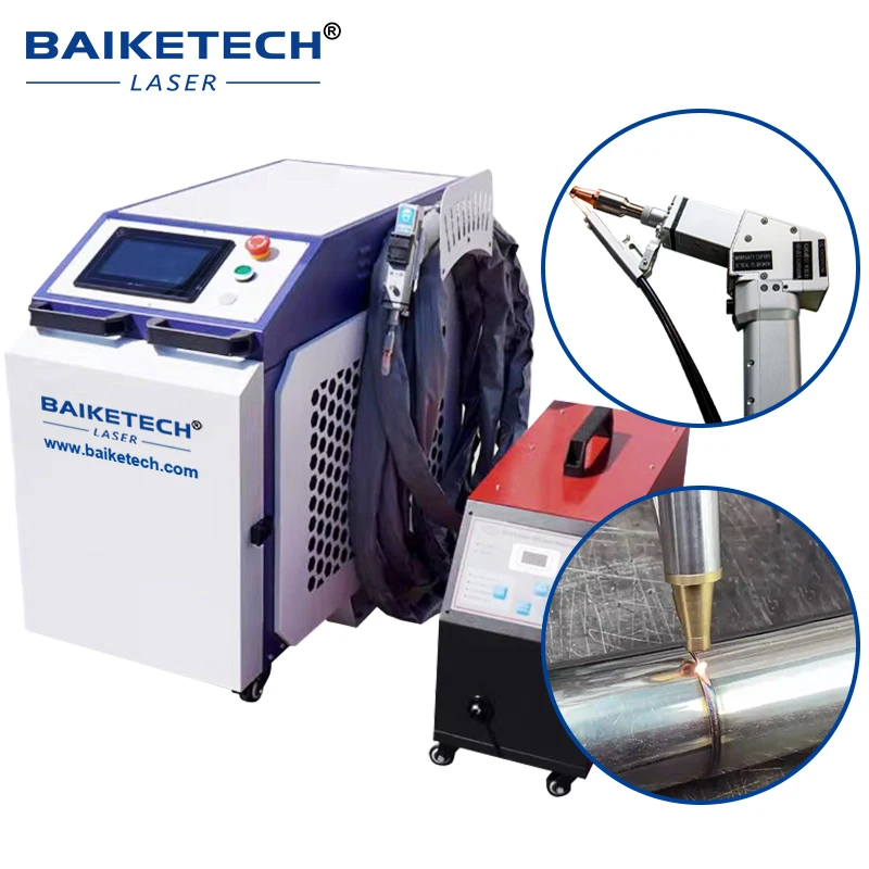 Double Pendulum 4 Functions Raycus Fiber Laser Welder 1500W 2000W 3000W Weld Cut Clean Metal Fabrication EU Local Stock