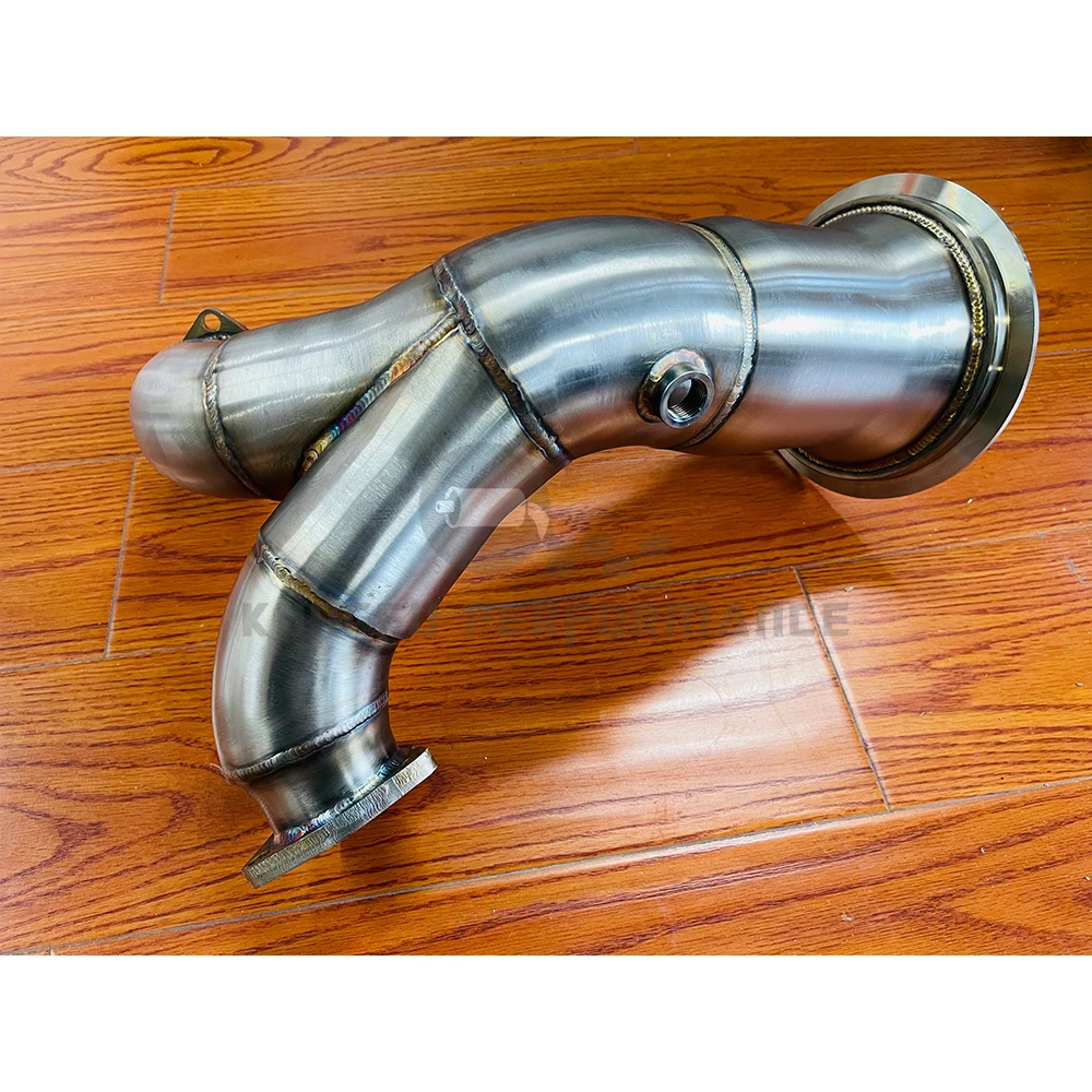 KUNGFU PERFORMANCE SS304 High-Flow Competition Catless S5 Downpipe FOR AU DI S4 B9 3.0T 2017-2022