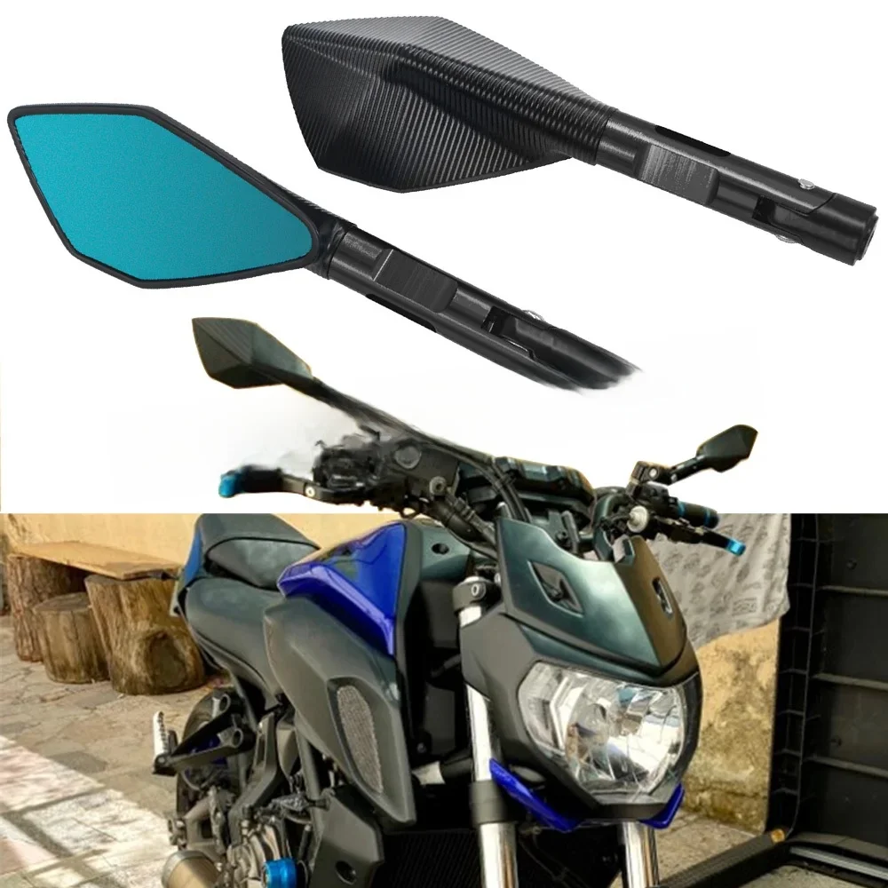 Rétroviseurs latéraux en aluminium pour moto, accessoires pour YAMAHA MT07 MT09 pour Honda CB650F pour Kawasaki Z900