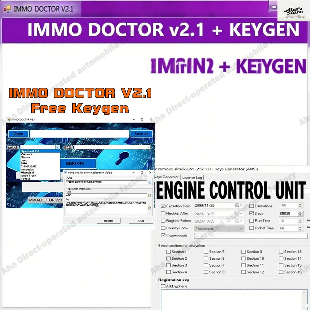 

IMMO DOCTOR V2.1 obd2 scanner MULTI BRAND Immo Off Car accessories Immo Delete Software for ME17 MH72 MH83 MH82 MEG17 MED17 EDC