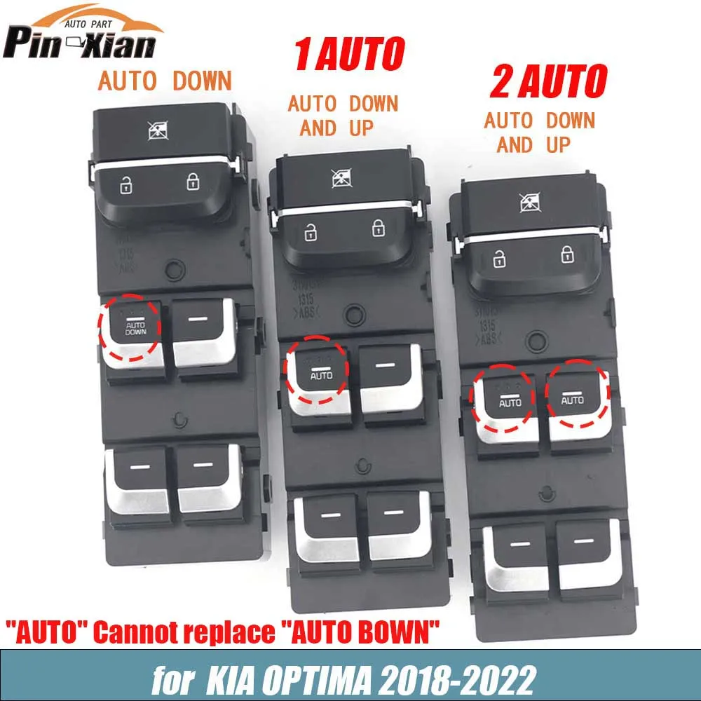 

93571D4000 93571D4010 93571D4020 For KIA OPTIMA 2018 2019 - 2022 Front Left Electric Power Window Switch Lifter Control Button