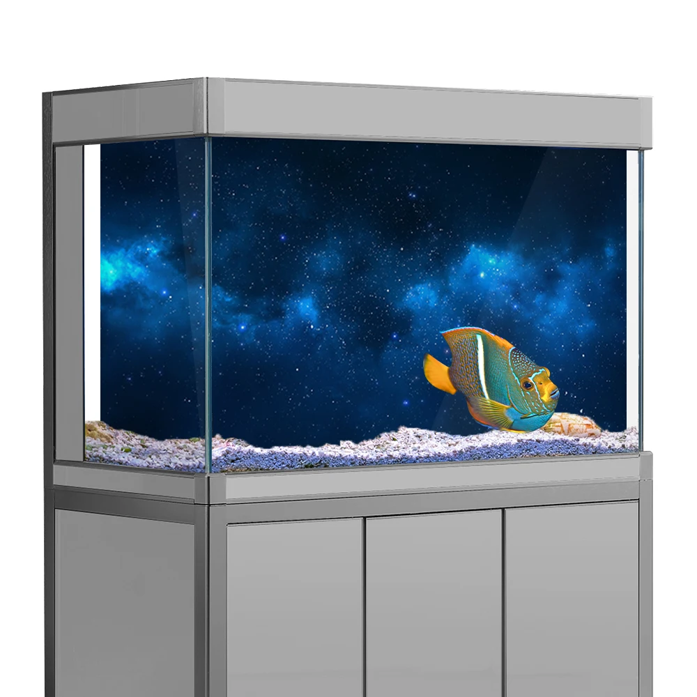 Fish Tank  Aquarium Background Sticker, Stars Universe - Interstellar space 3D HD Printing Wallpaper Backdrop Decor PVC Poster