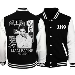 Liam Payne Rest in Music 2024 Hoodie Baseball Uniform Jacket Women Men Baseball Jacket Hoodie Harajuku
