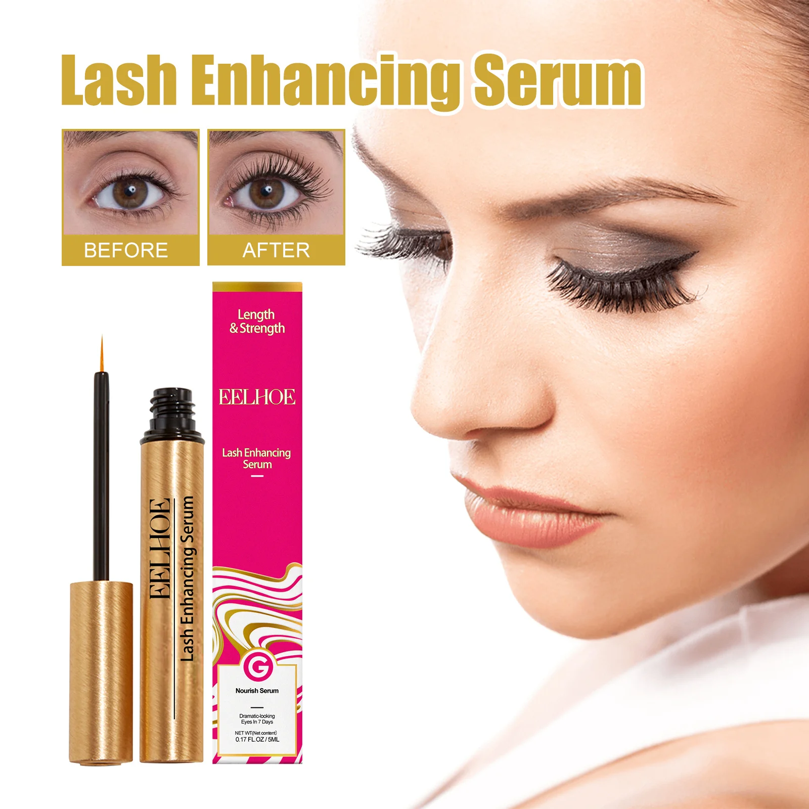 Eelhoe Wimpern wachstums verlängerung Mascara Wimpern pflege Pinsel Make-up Werkzeuge Wimpern Conditioner natürliche Locken wimpern verbessern Serum