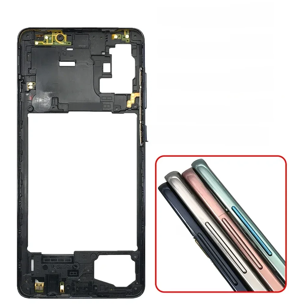 Ramka środkowa do Samsung A21s A31 A41 A51 A71 z przyciskiem głośności Obudowa przednia Środkowa ramka Obudowa obudowy — zdjęcie produktu 6