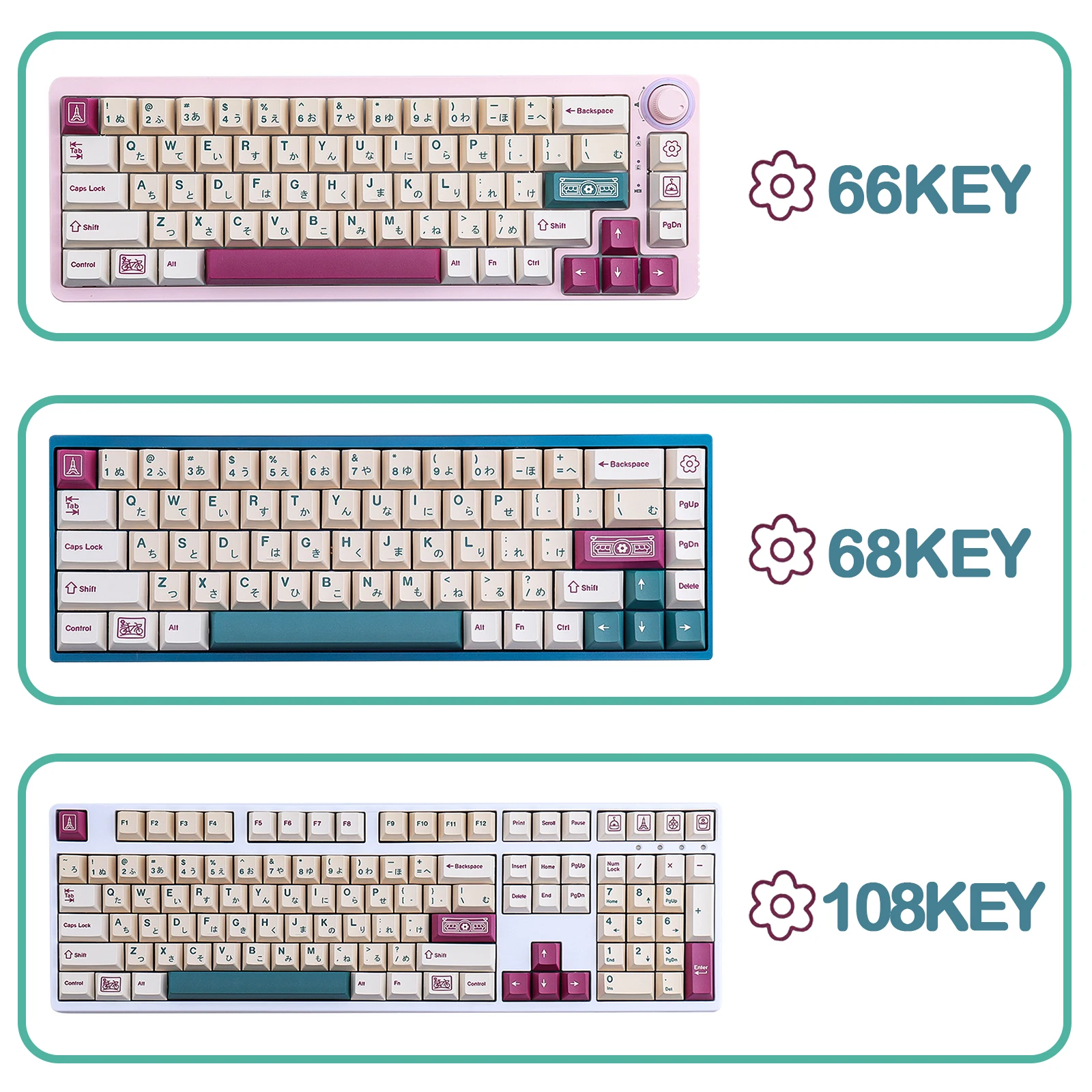 Gmk-メカニカルキーボード用のカスタムプラスチックキー,137キー,pbtキー,チェリープロファイル