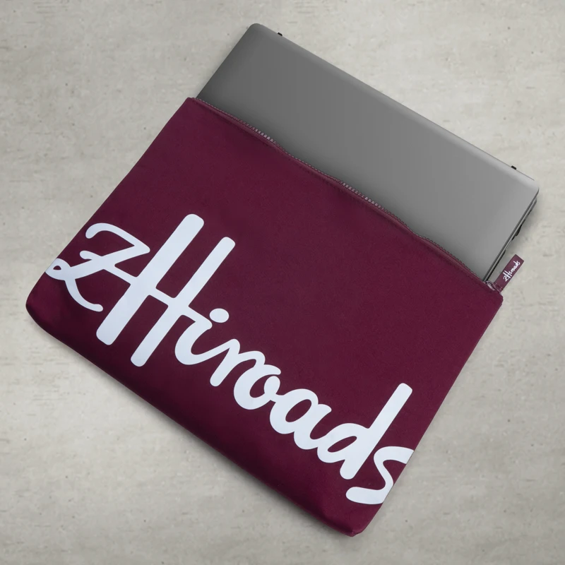 Luxury Cotton Laptop Sleeve with Custom Logo, Minimalist MacBook Case, Eco Friendly Business Notebook Bag
