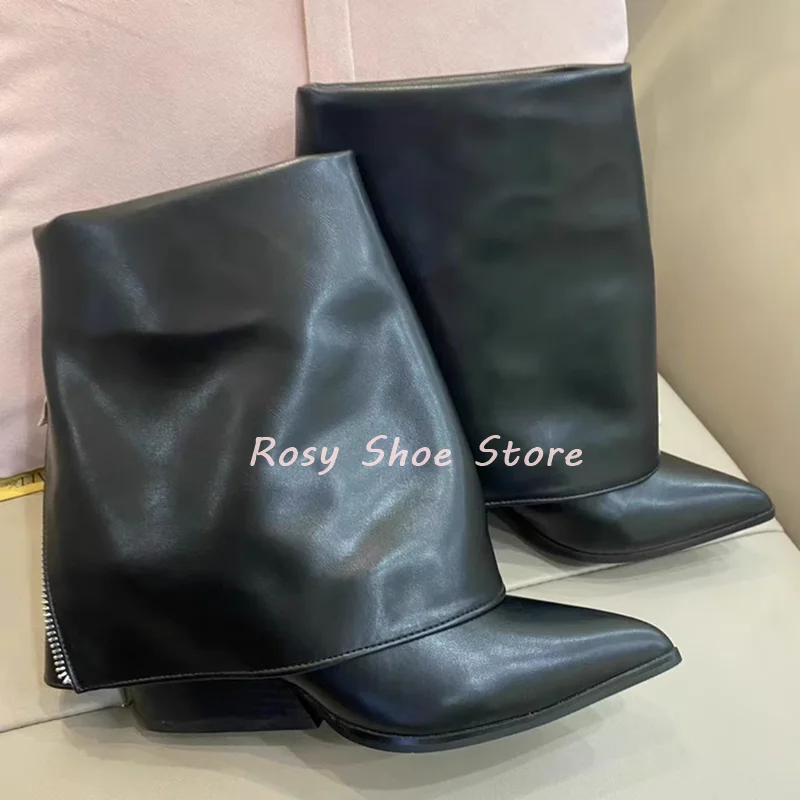 

Contrasting Color Splicing Matte Leather Ankle Boots Sexy Pointed Toe British Style New Fashion Boots Women's Party Dance Shoes