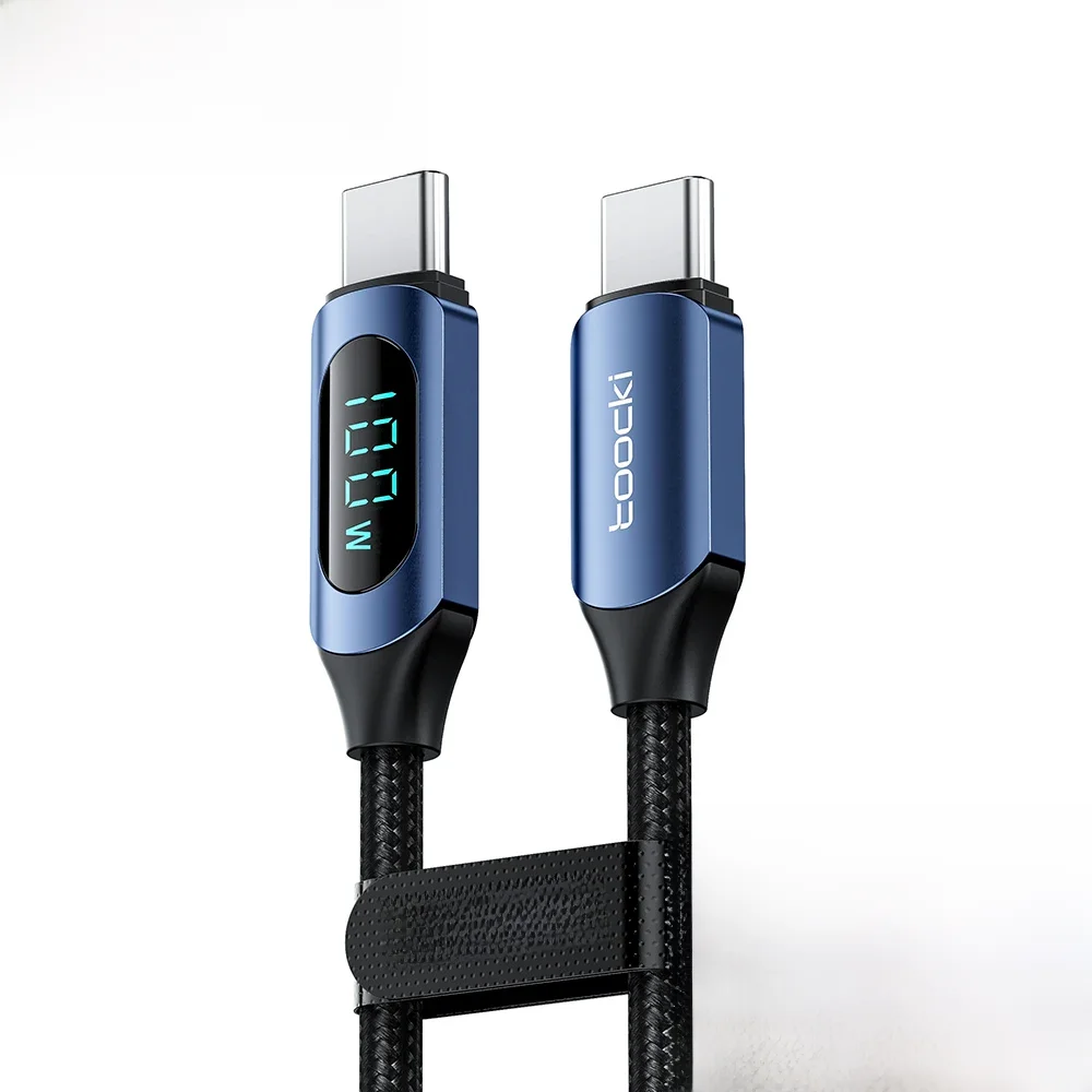 Toocki 100W Kabel typu C do typu C PD Szybkie ładowanie Ładowarka USB C do USB C Kabel do wyświetlania do Macbooka iPad Przewód do transmisji danych — zdjęcie 2