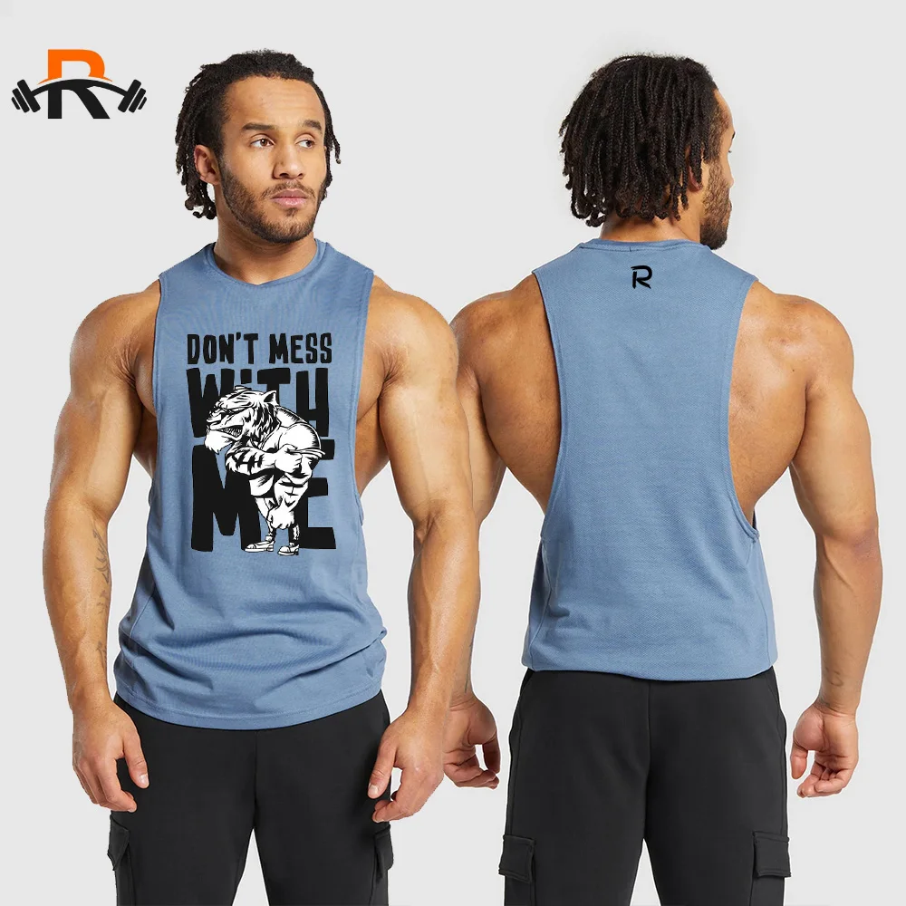 Men's Sleeveless Shirt Fitness Equipment Tank Top Men's Muscle Fitness T-Shirt Breathable Cool Tank Top Running Sweatshirt