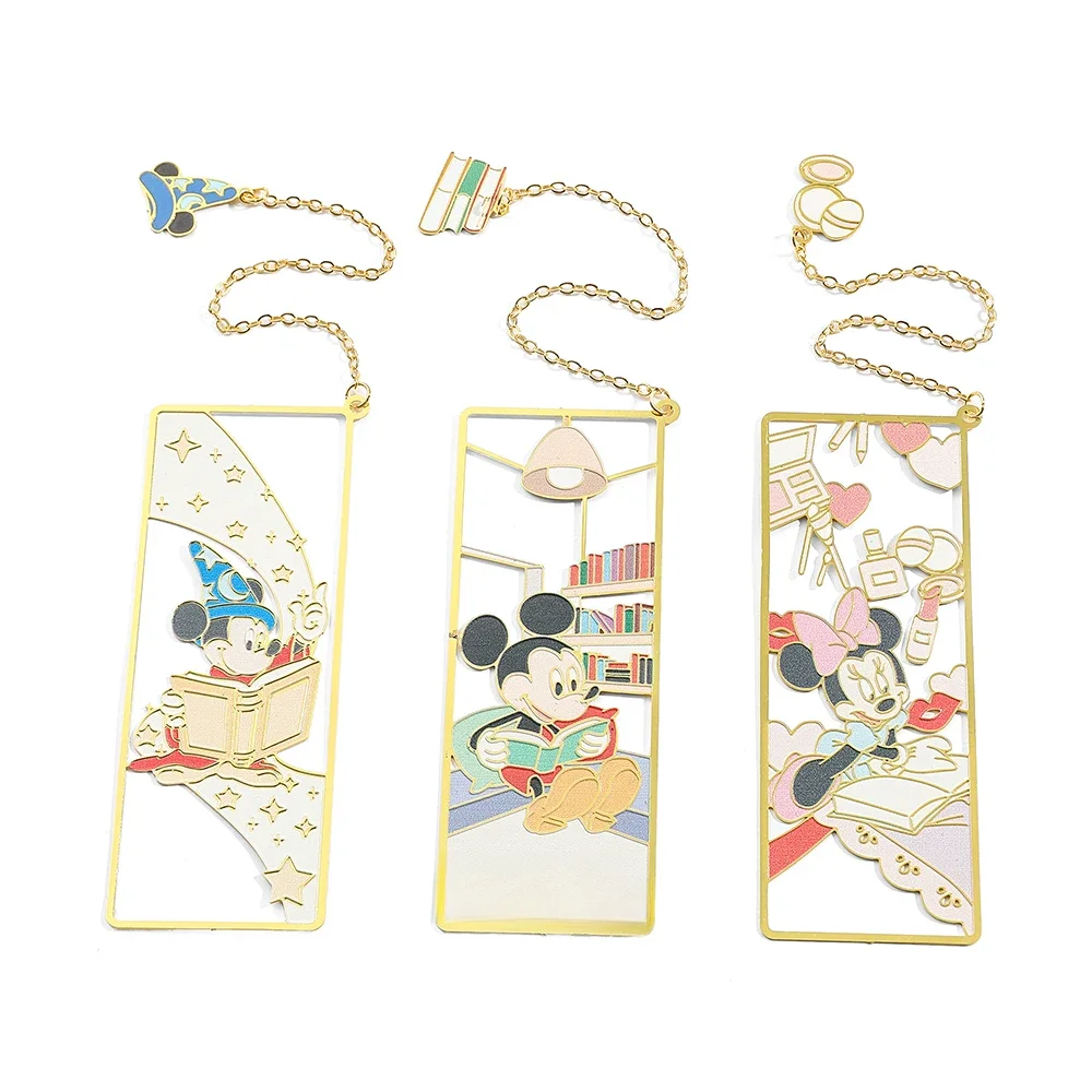 Mickey Mouse Mickey Minnie mignon signet creux dessin animé signet Page marquage papeterie cadeaux pour garçons filles Festival cadeaux