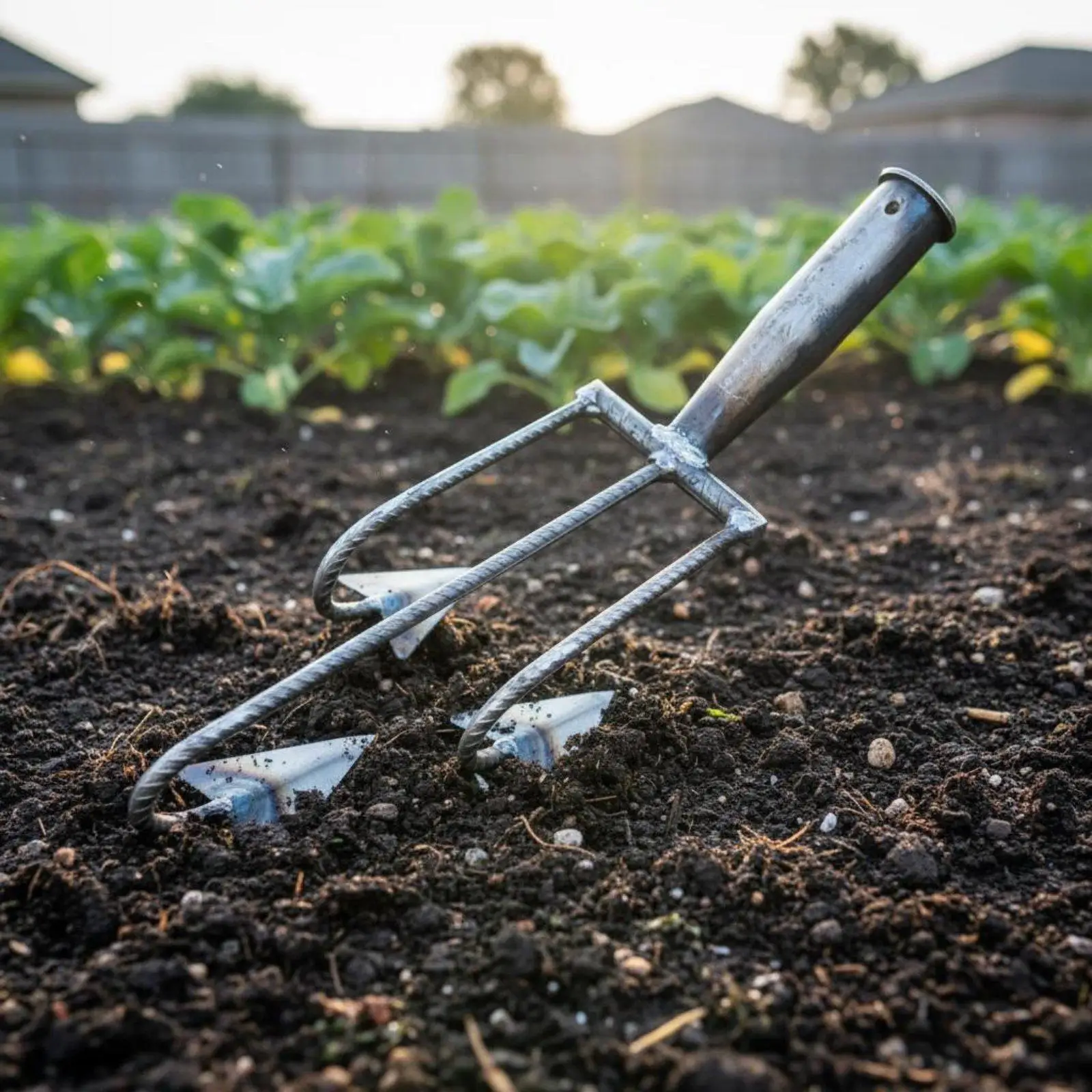 Multifunctional 3/5-Tine Garden Hoe for Weeding Soil Loosening Digging Vegetable Planting Land Prep Durable Garden Cultivator