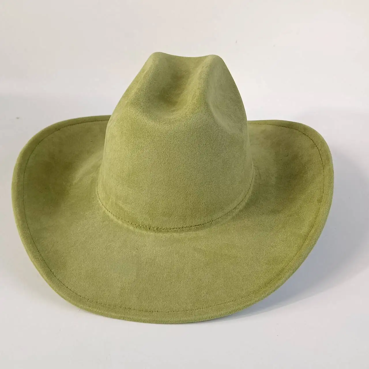 Western Premium Wildleder-Cowboyhut Stilvoller Fedora-Hut aus Wildleder für Damen und Herren Perfekt für festliche Outdoor-Aktivitäten – Detail 4