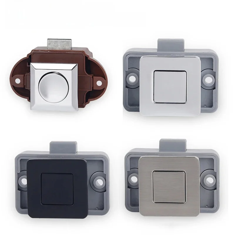 KAK 10 stks Camper Auto Push Lock RV Caravan Boot Motor Thuis Kast Lade Klink Knop Sloten Keyless Meubels deurslot Hardware - afbeelding 2