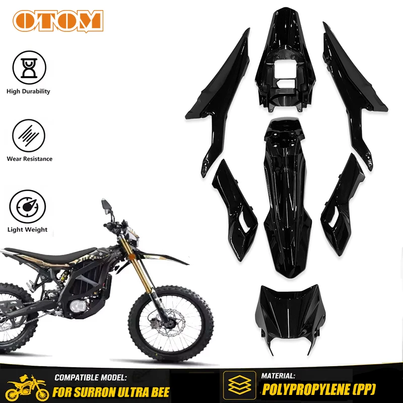 OTOM Motorcycle Full Plastic Kit For Surron Ultra Bee E-Dirt Bike Front Rear Fender Frame Subframe Shroud Ultrabee Exterior Part
