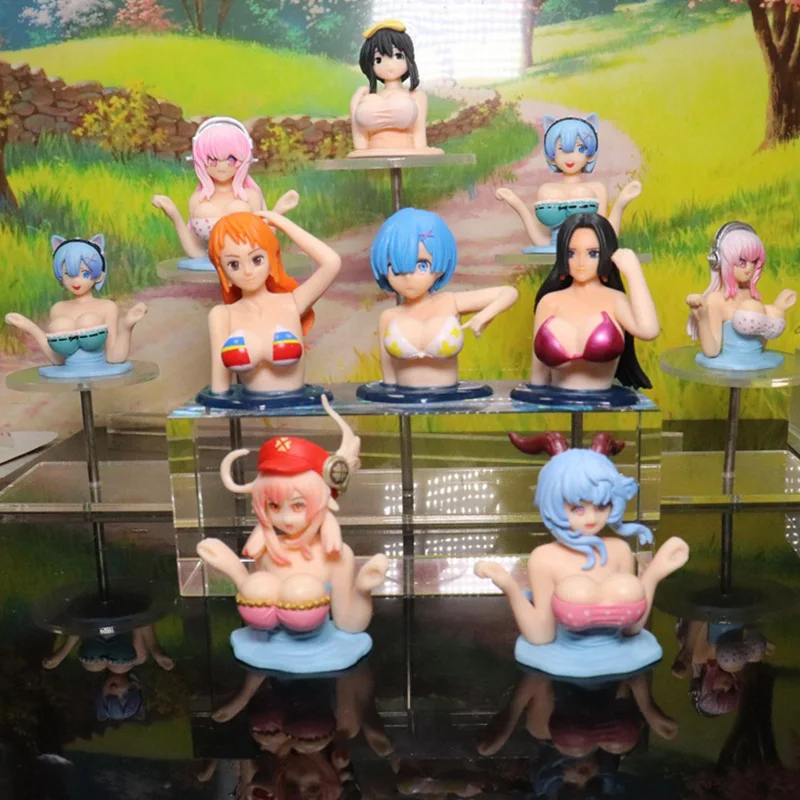 

Chest Shaking Sexy Doll Kanako Rem Super Sonico Anime Figure Kawaii Cute Cartoon Statue Figurine Model Action Collection Toys